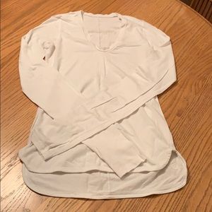 Lululemon White Cotton Tee Size 2